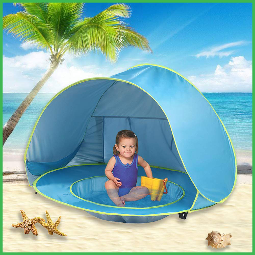 Tente de plage avec une protection solaire optimale pour votre bébé