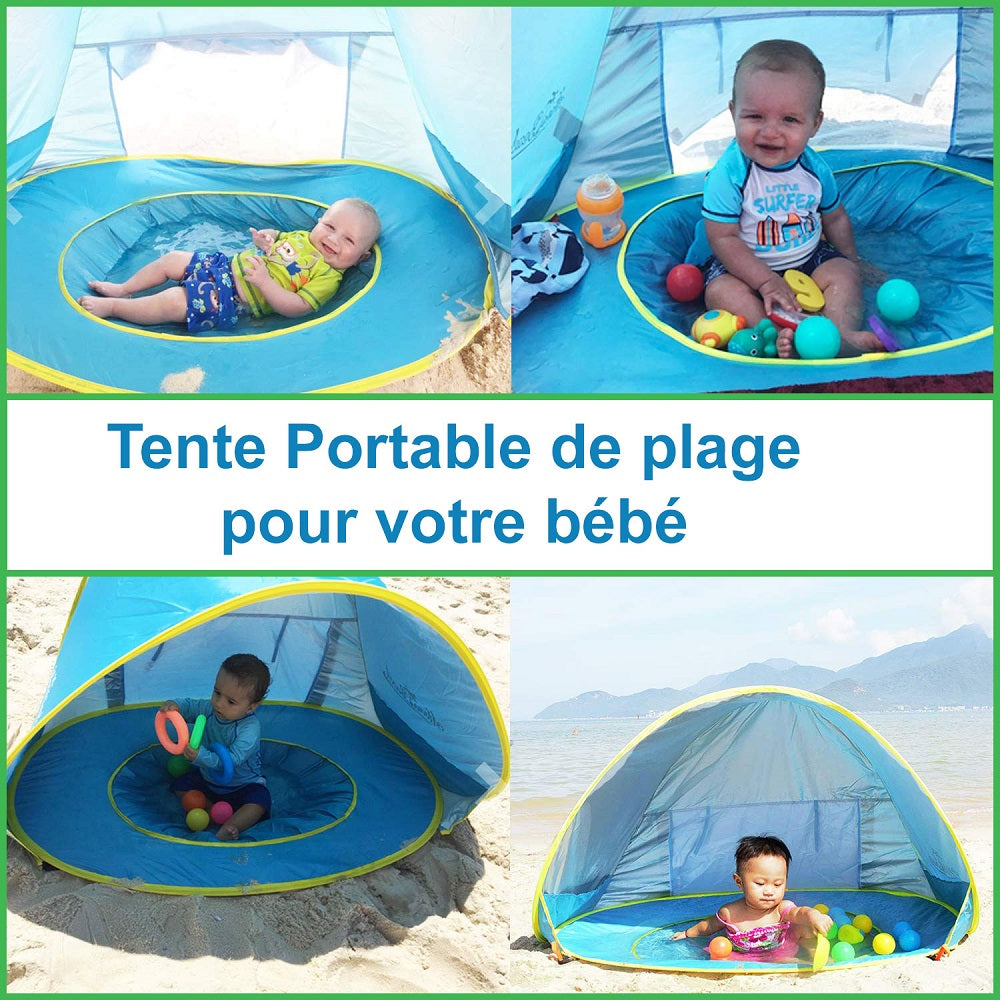 Tente de plage avec une protection solaire optimale pour votre bébé
