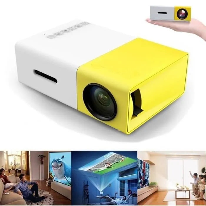 Mini projecteur LED 1080P portable avec télécommande dimashop