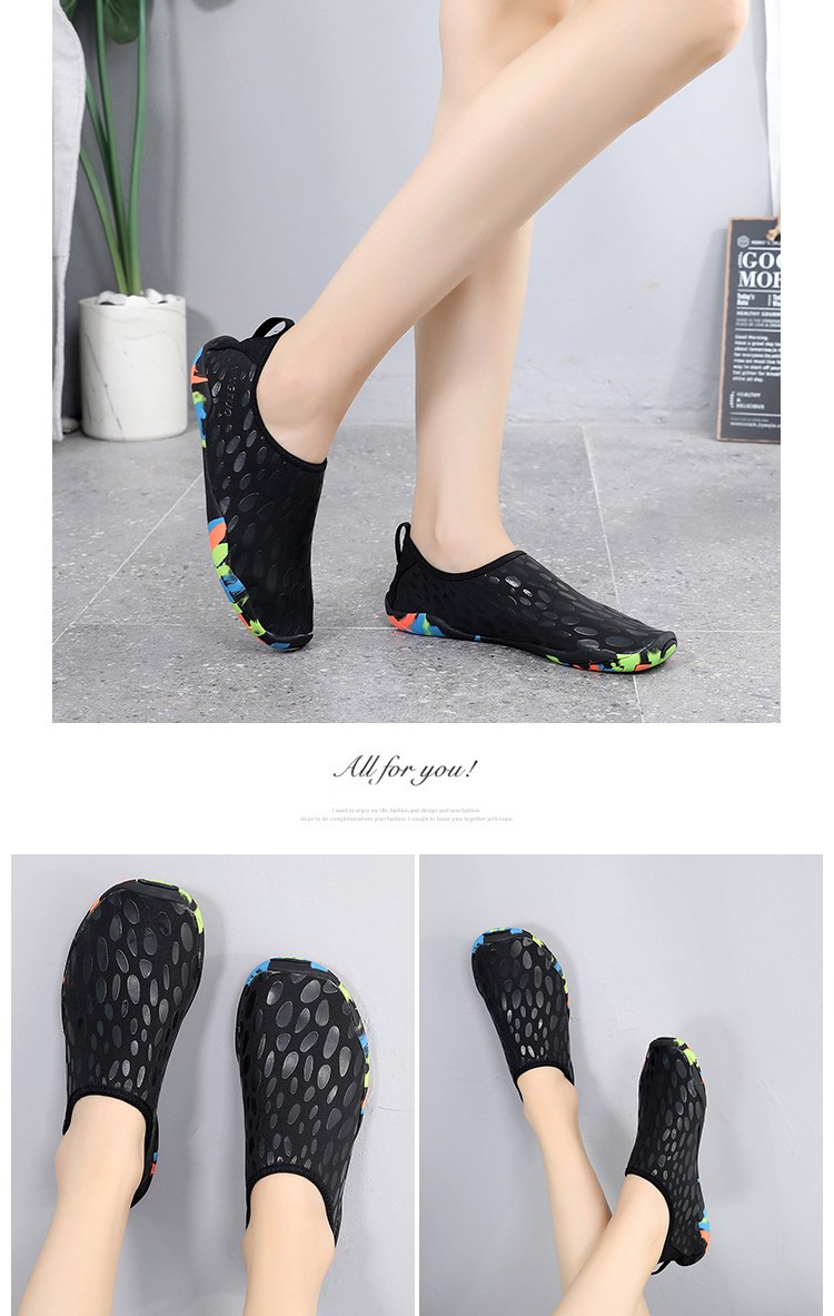 Chaussures plage pour femmes et homme - Noir - Mahalkom